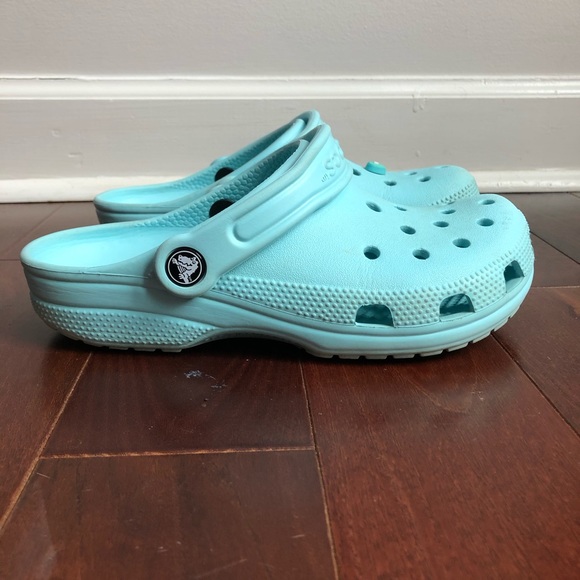 pale blue crocs